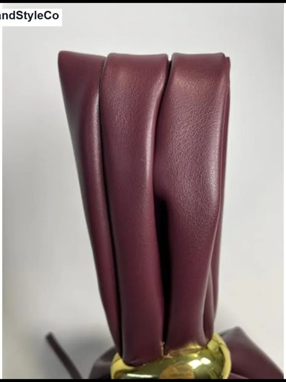Burgundy Wristlet Clutch PU Leather Knot Purse Tote for Women Wedding Party